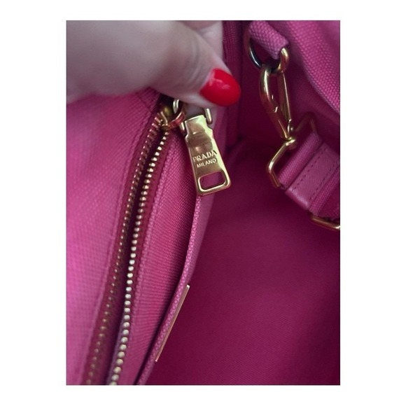 Prada Canapa pink 2 ways bag - Authentic - Picture 13 of 14